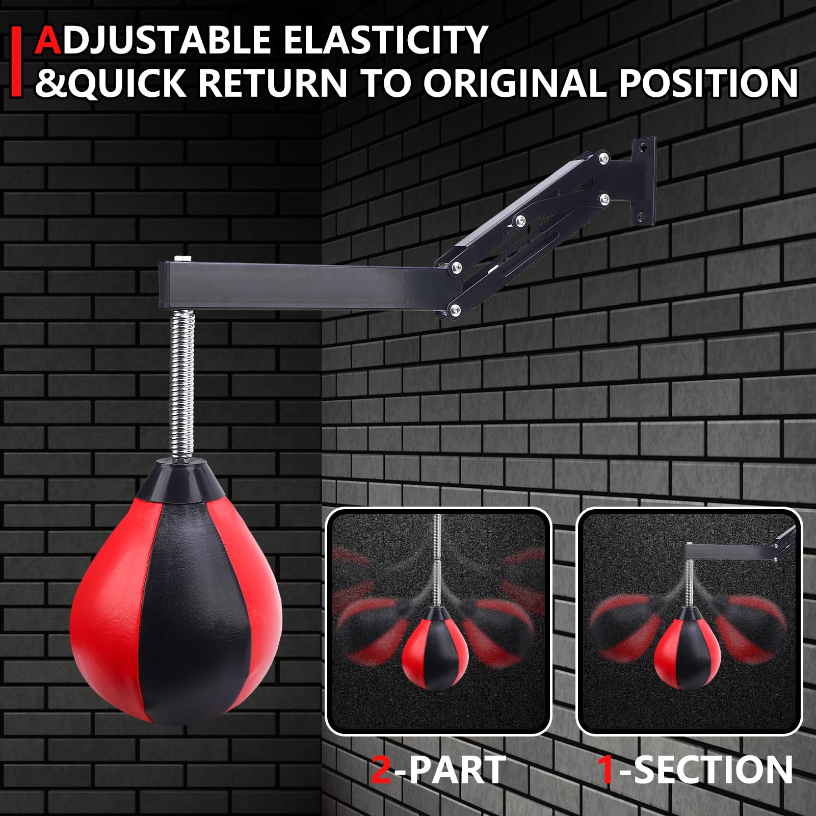 Bolas de velocidad de boxeo, bolas de expansión, bolas de velocidad ajustables para colgar en la pared, bolsa de boxeo para adolescentes y adultos para entrenamiento en el gimnasio en casa, del