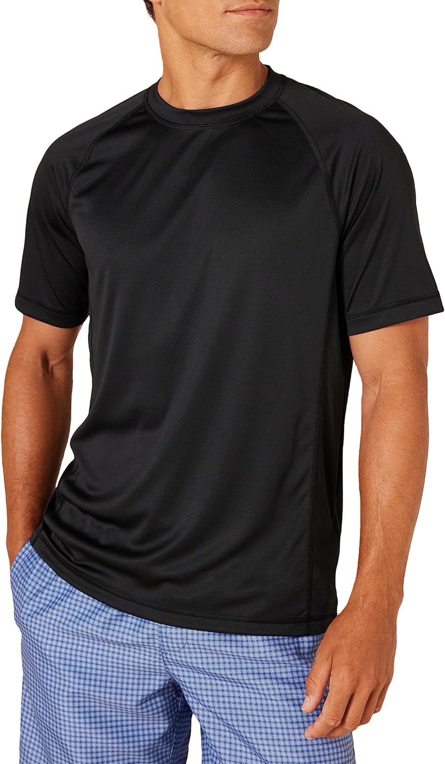 Amazon Essentials Men’s Slim-Fit Short-Sleeve Quick-Dry UPF 50 Swim Tee Amazon Essentials Men’s Slim-Fit Short-Sleeve Quick-Dry UPF 50 Swim Tee