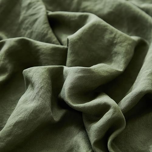 Miniatura 8 de Funda de almohada corporal verde oliva Shabby Chic - Funda de almohada de 20 x 54 pulgadas de largo con decoración de flecos con volantes