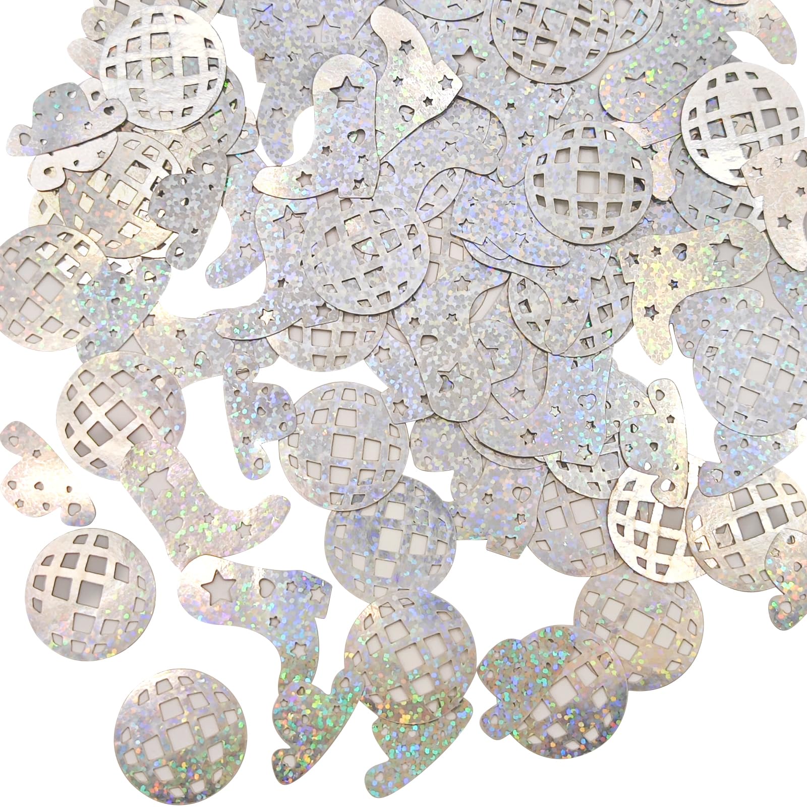 100pcs Disco Cowgirl Party Decorations, Cowgirl Disco Single Doll confetti, Glitter Disco Ball and Cowboy Boot Hats Engagement Party Supplies Girl's Night Birthday Gift Western Cowboy