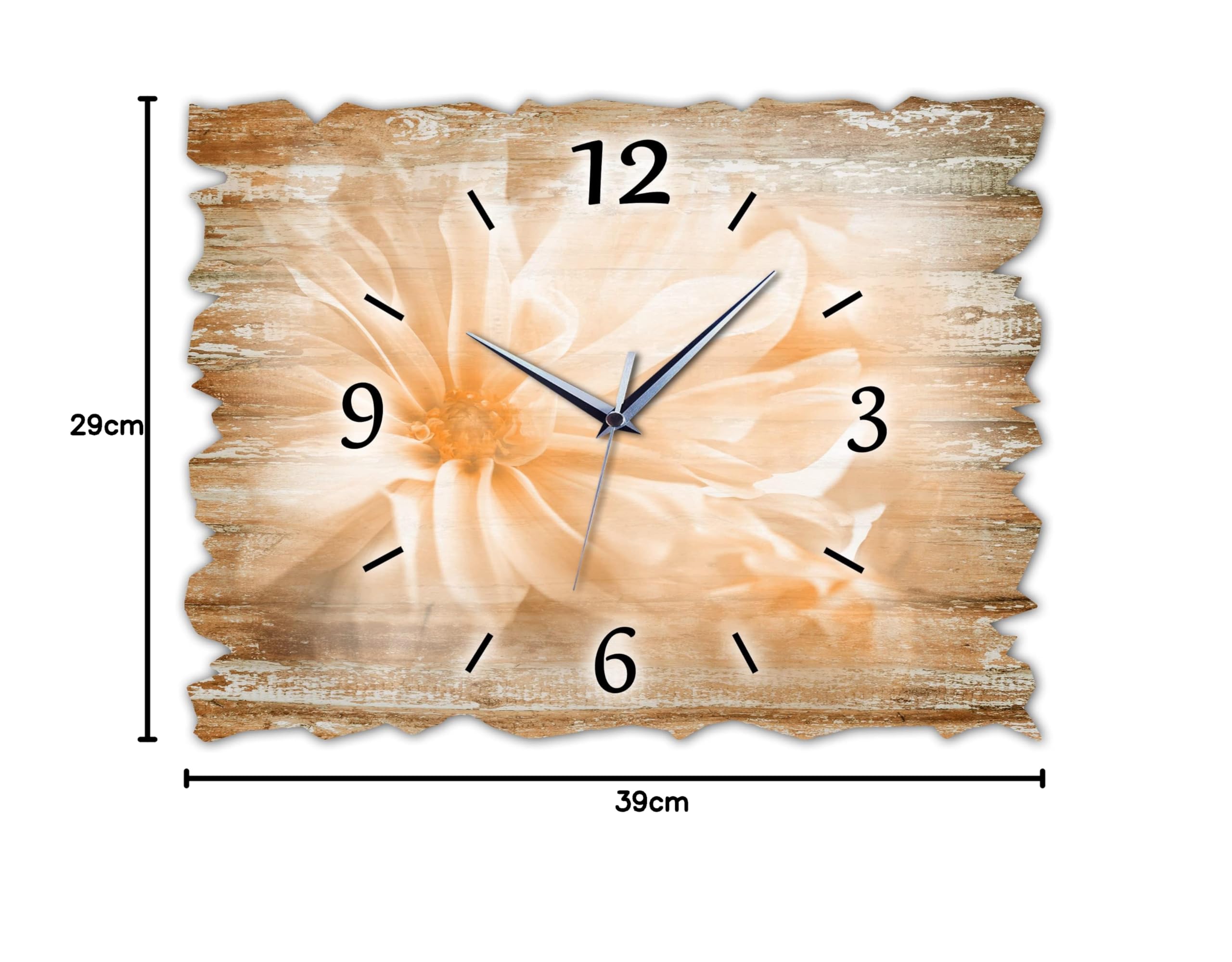 BM Holz Funk Quarz Quarzwanduhr Wanduhr Funkwanduhr Funkwanduhren Funkuhr Funkuhren kein Ticken lautlos geräuschlos leise ohne Tickgeräusche groß XXL H3b-10220-funk