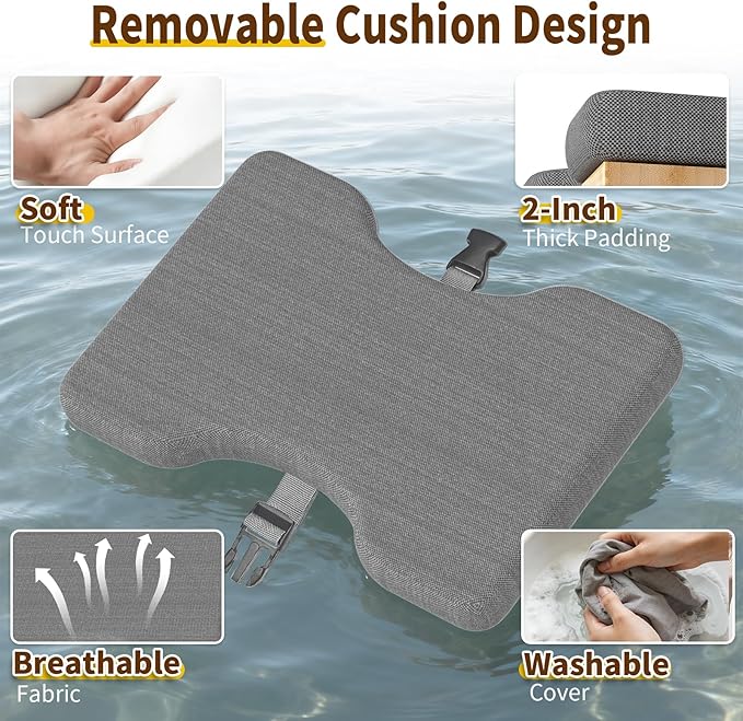 Reposapiés de Bambú Ajustable para Oficina y Gaming miniatura 6