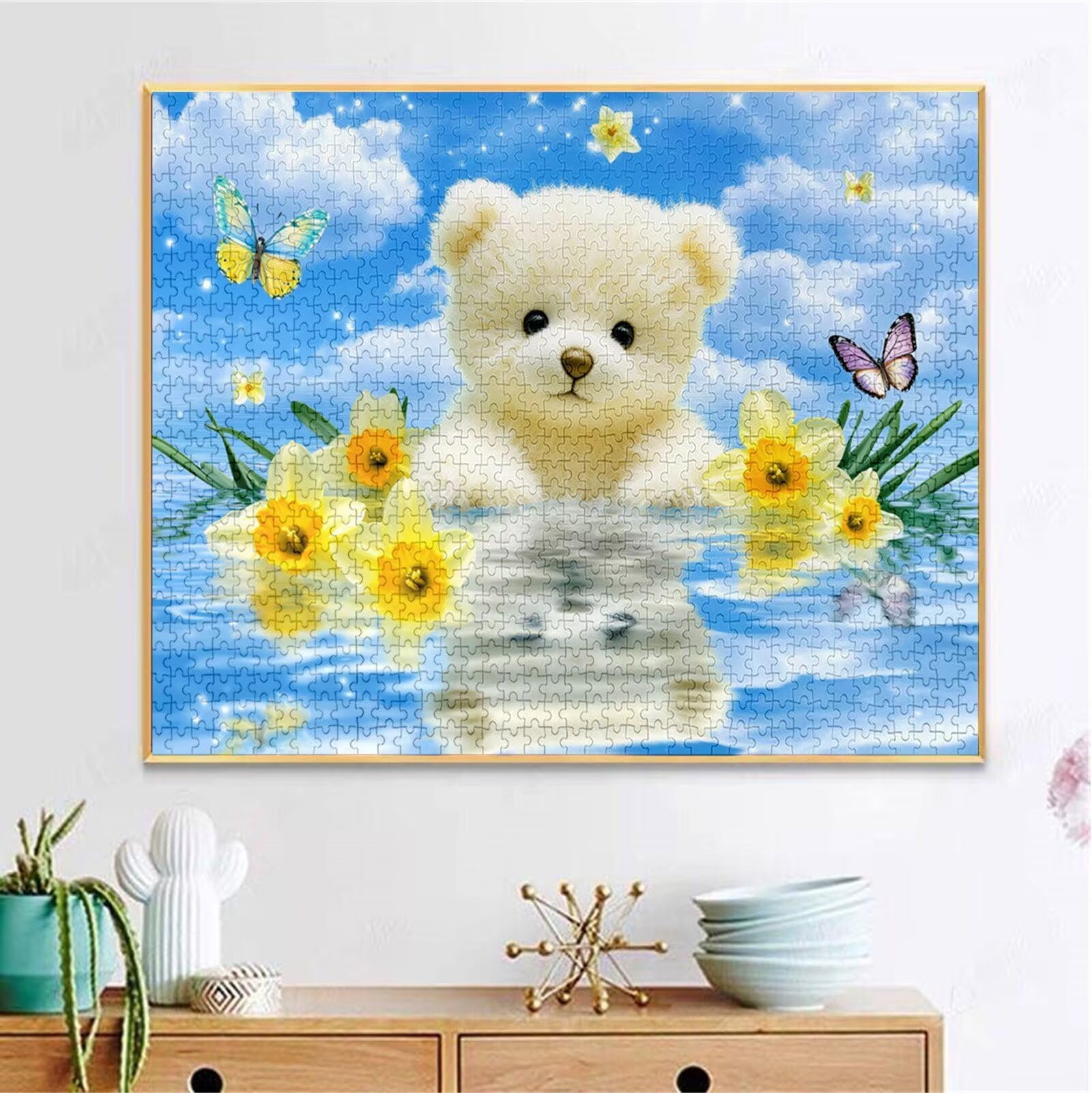 Puzzle 5000 Pezzi, 3 4 5 Anni Puzzle Fiore 6 7 8 Anni Giochi Educativi Sostenibili Con Motivi Per Adulti Da Gioco in Legno Di Alta Qualità Jigsaw Orso per Gioco Familiare, 2026 Regalo Natale H-2402