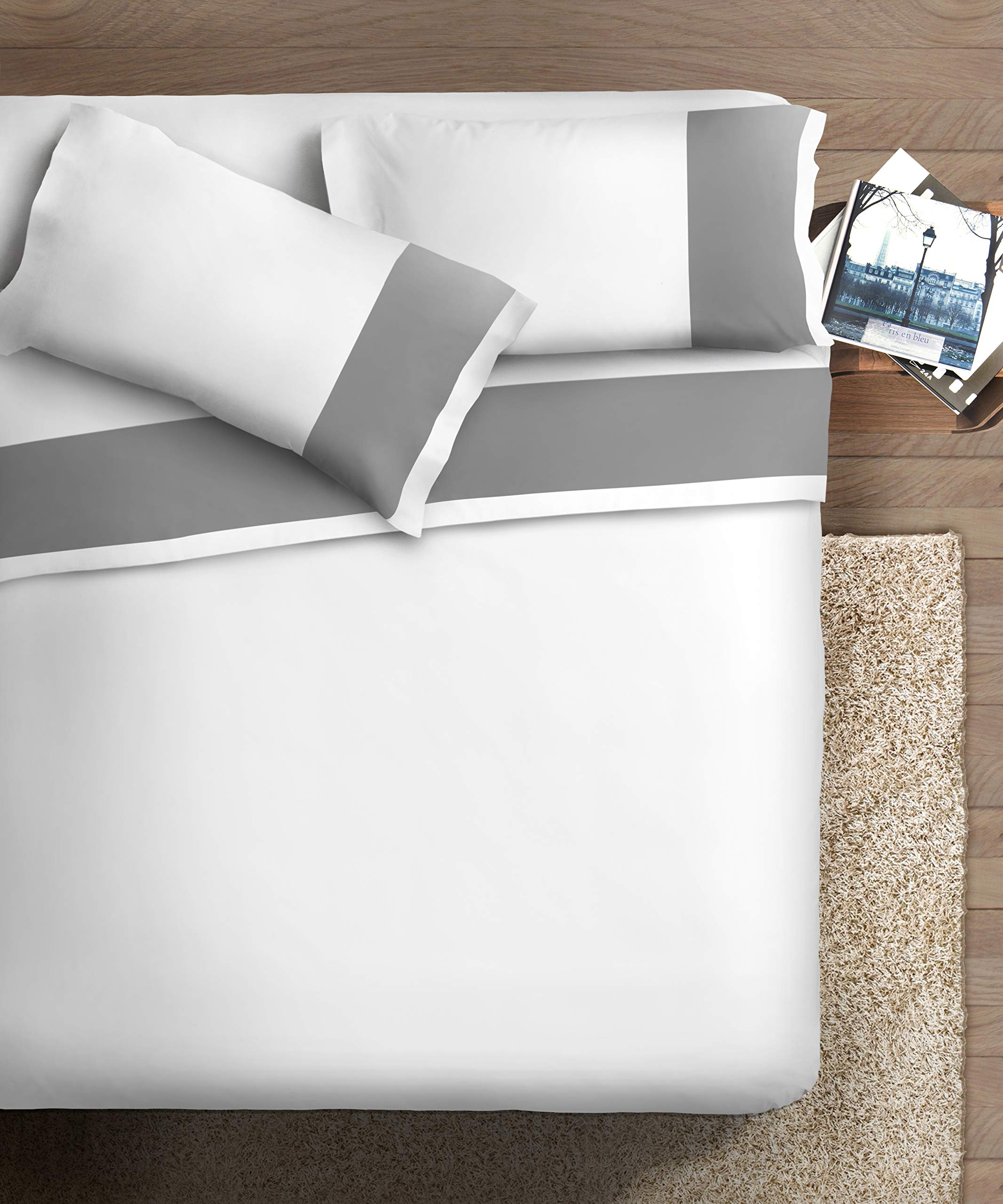 IpersanSun&Sea Grey/Red Bed Sheet Set 105 cm (260 x 300 cm + 2/52 x 83 cm)