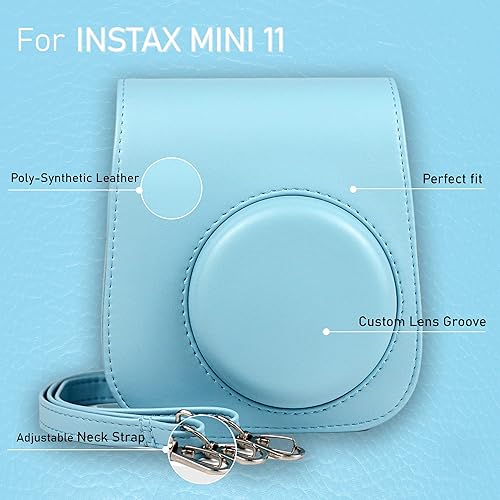 Miniatura 4 de Fujifilm Instax Mini 11 - Paquete de cámara instantánea azul cielo con película Instax Mini Twin Pack  Álbum de fotos con purpurina para 64 fotos