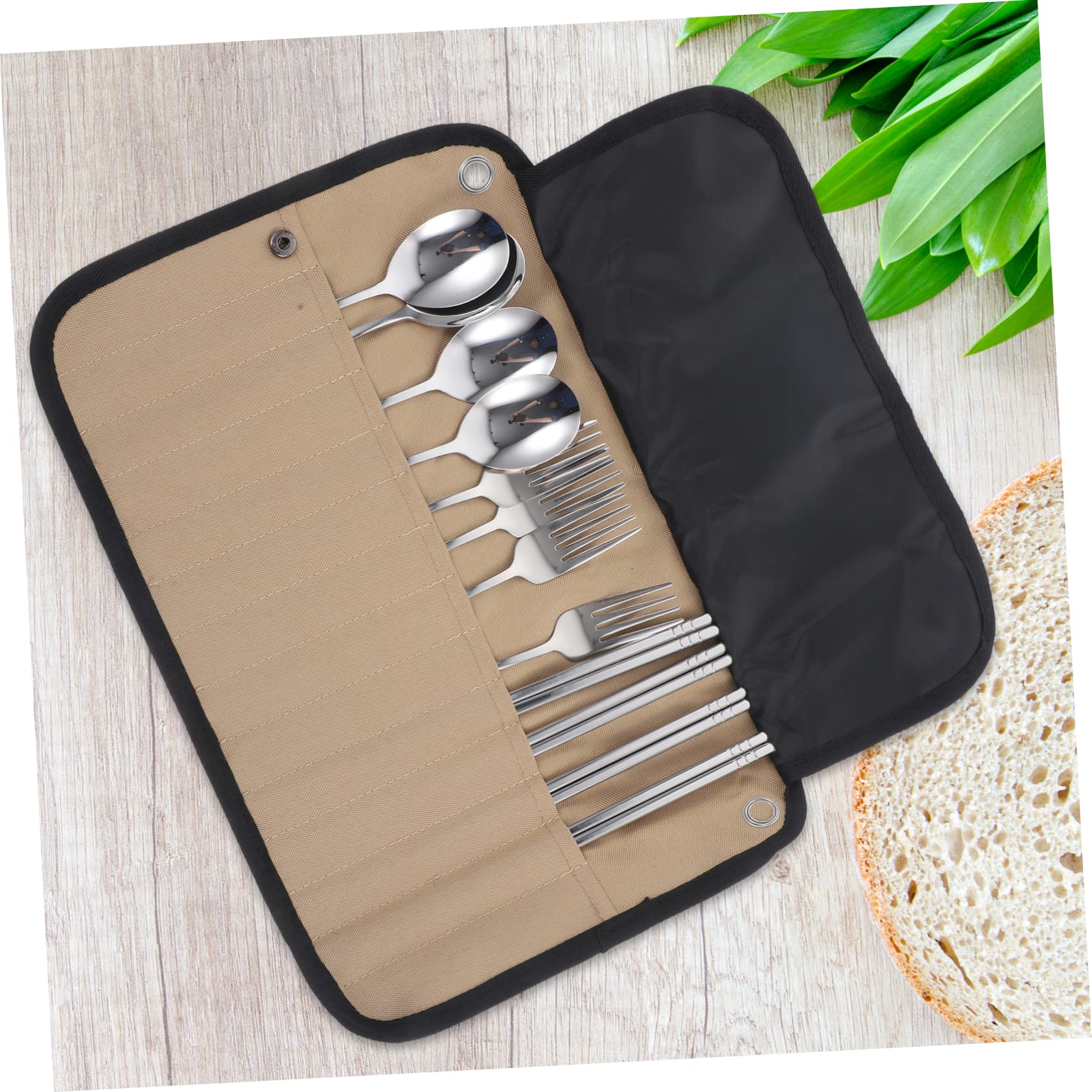 UPKOCH Posat Campeggio in Nylon Custodia Arrotolabile Utensili Per Picnic e Barbecue Facil Trasportare Riporre