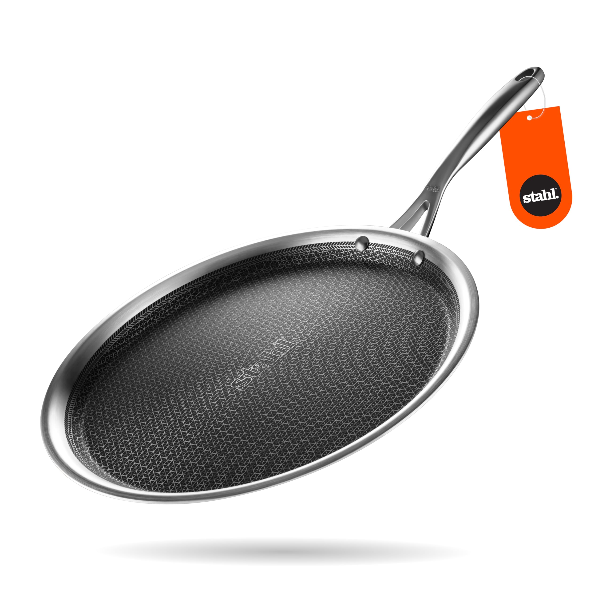 Stahl Artisan Hybrid Triply Dosa Tawa, Dosa Tawa with Induction Base, Non Stick Pan, Stainless Steel Scratch Resistant Dosa Tava, 30 cm-image-12