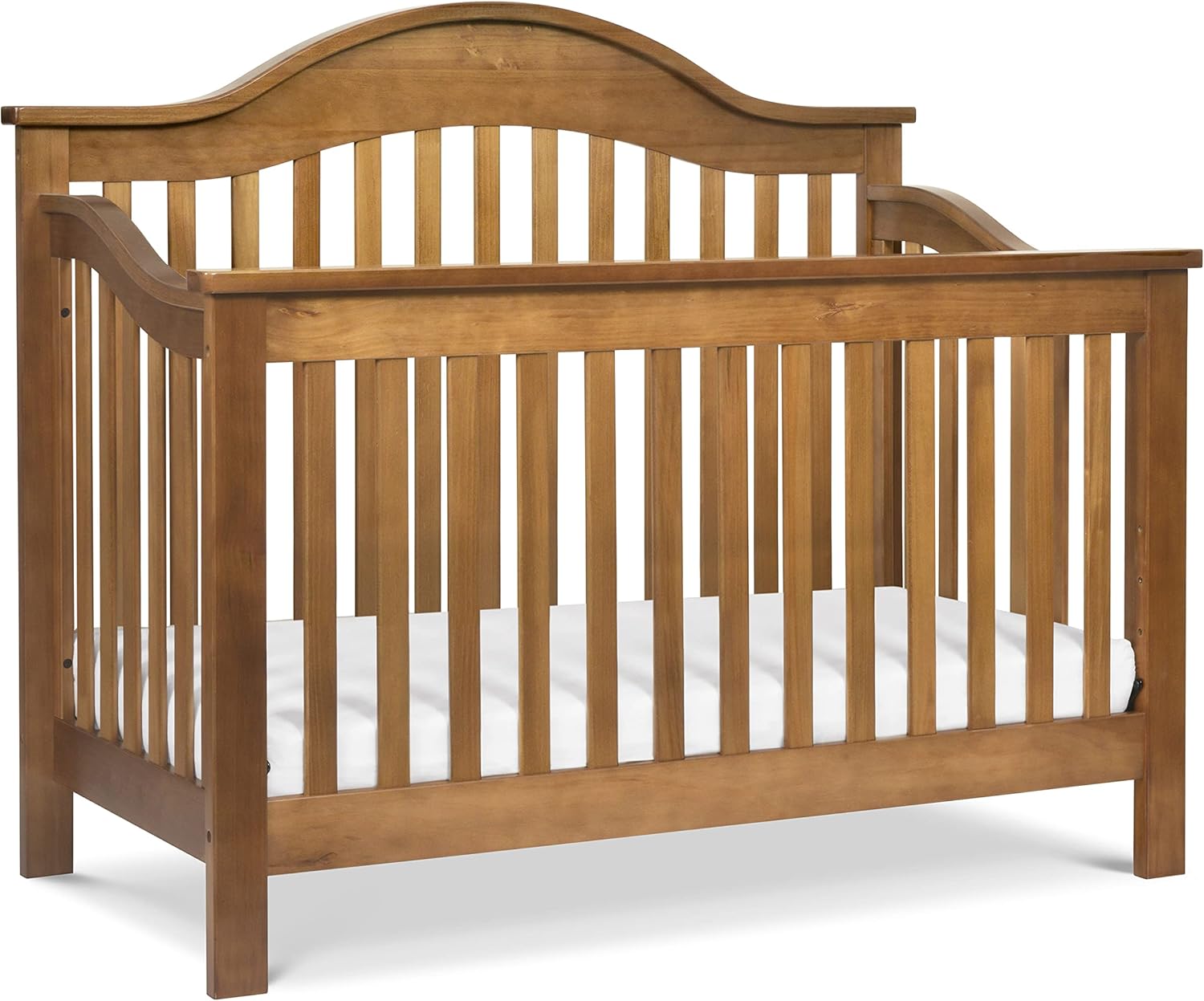 DaVinci Jayden 4-in-1 Convertible Crib Chestnut GREENGUARD Gold Certified Sustainable Pine Wood Nursery Bed