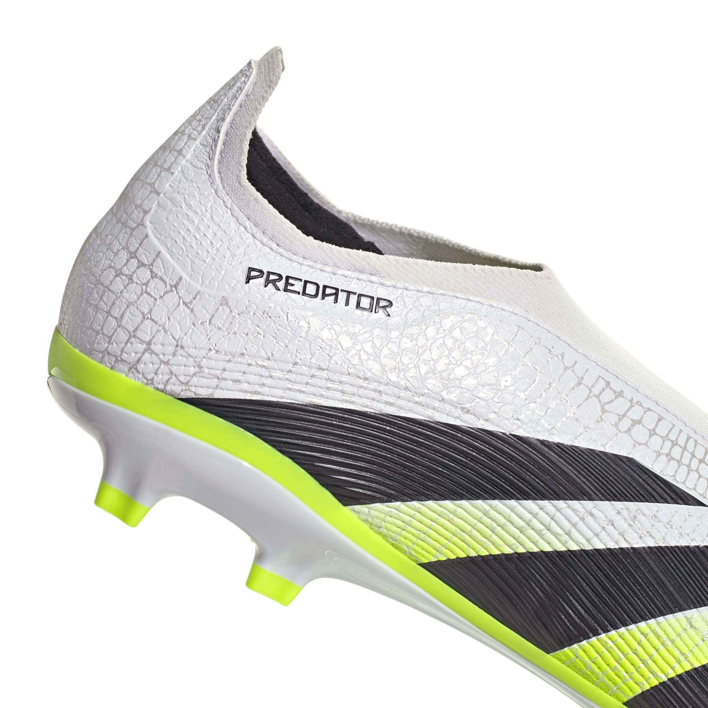 Adidas Unisex League Laceless Firm Ground/Multi Ground Football Boots, Cloud White/Core Black/Lucid Lemon, 43 1/3 EU
