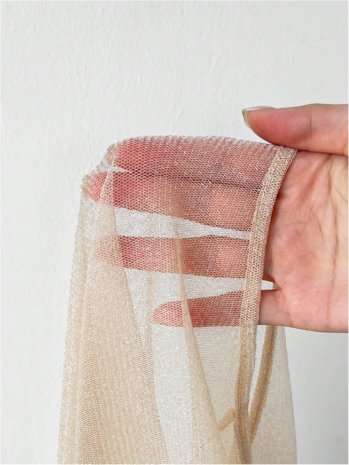 Verdusa Women's Glitter Mesh See Through Sequin Long Sleeve Oversized Tee Shirt Sheer Poncho Top - Image 6