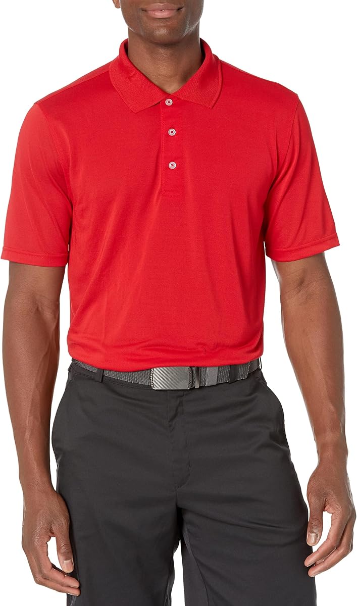 Amazon Essentials Polo de golf de ajuste regular para hombre, secado rápido que absorbe la humedad, poliéster reciclado, manga corta