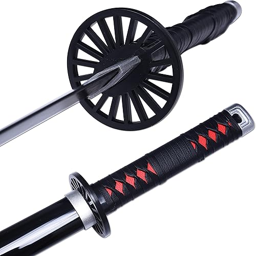 Vista 41 de ziqing Espada para cosplay de Demon Slayer hecha a mano, Katana de 31 pulgadas con múltiples estilos para elegir Tsugikuni Yoriichi-31 pulgadas