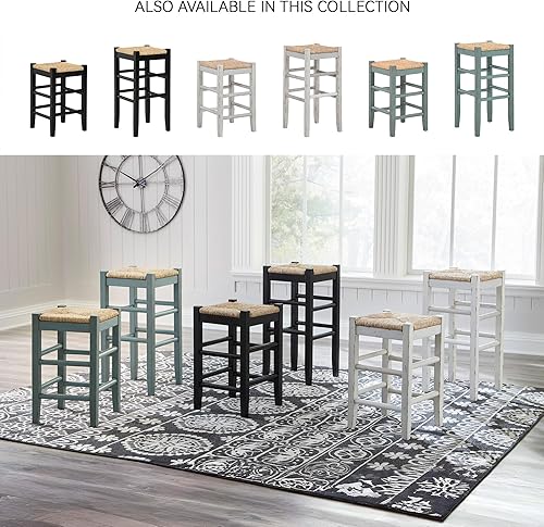 Miniatura 6 de Signature Design by Ashley Mirimyn - Taburete de bar de altura de mostrador, 2 unidades, color negro