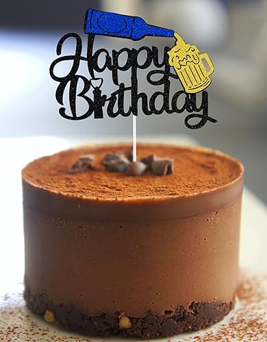 Miniatura 5 de Decoración de pastel de cerveza, decoración para tartas de cervezas, cervezas de bebida, decoración de fiesta temática de celebración a la