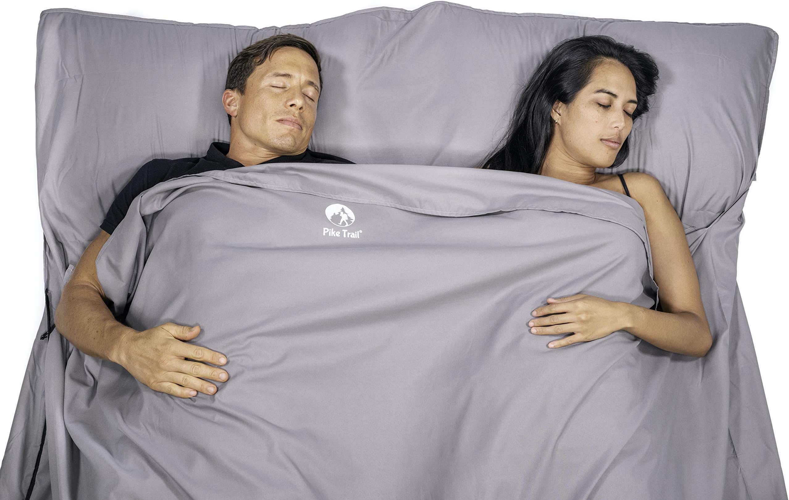 Pike Trail Sleeping Bag Liner – Travel and Camping Sheet, Lightweight and Compact Insert with Full Length Zipper and Guarantee