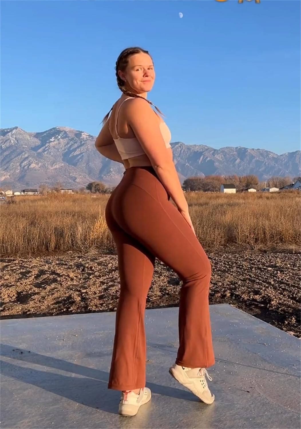 TomTiger Flare Leggings for Women Bootcut Yoga Pants with Tummy Control High-Waisted and Wide Leg - Image 2