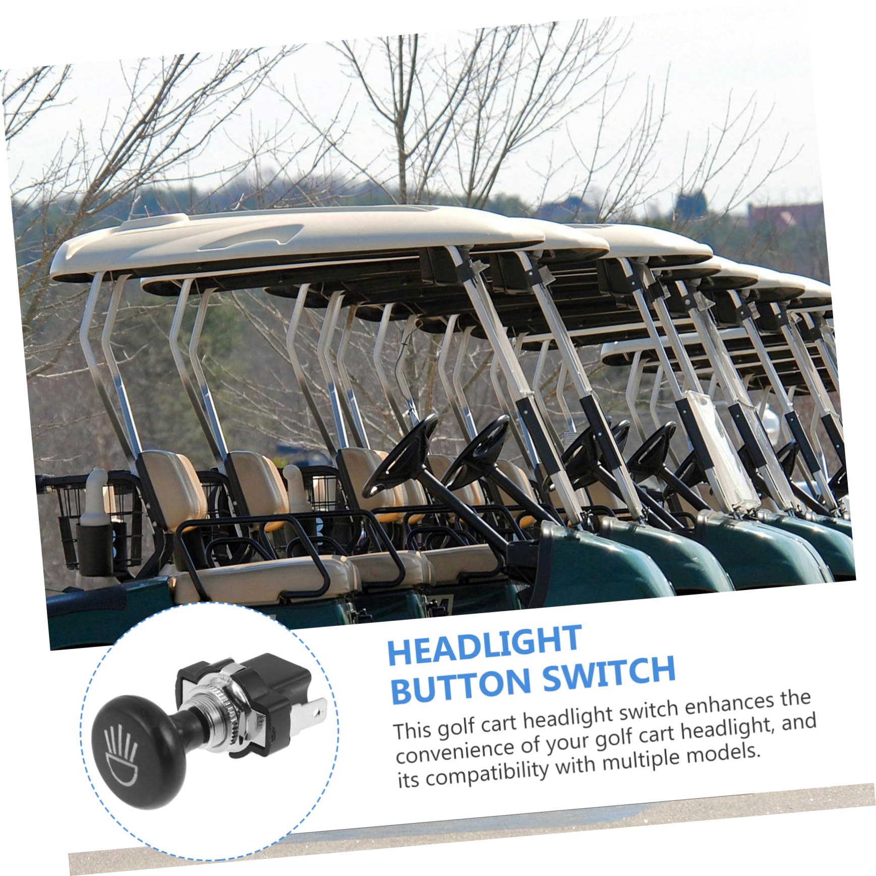 Golfcart Lichtschalter Zugknopf Hochpräzise Frontscheinwerfer Schalter Kompatibel mit Clubcar Ezgo Modelle Vielseitiger Ersatzteil
