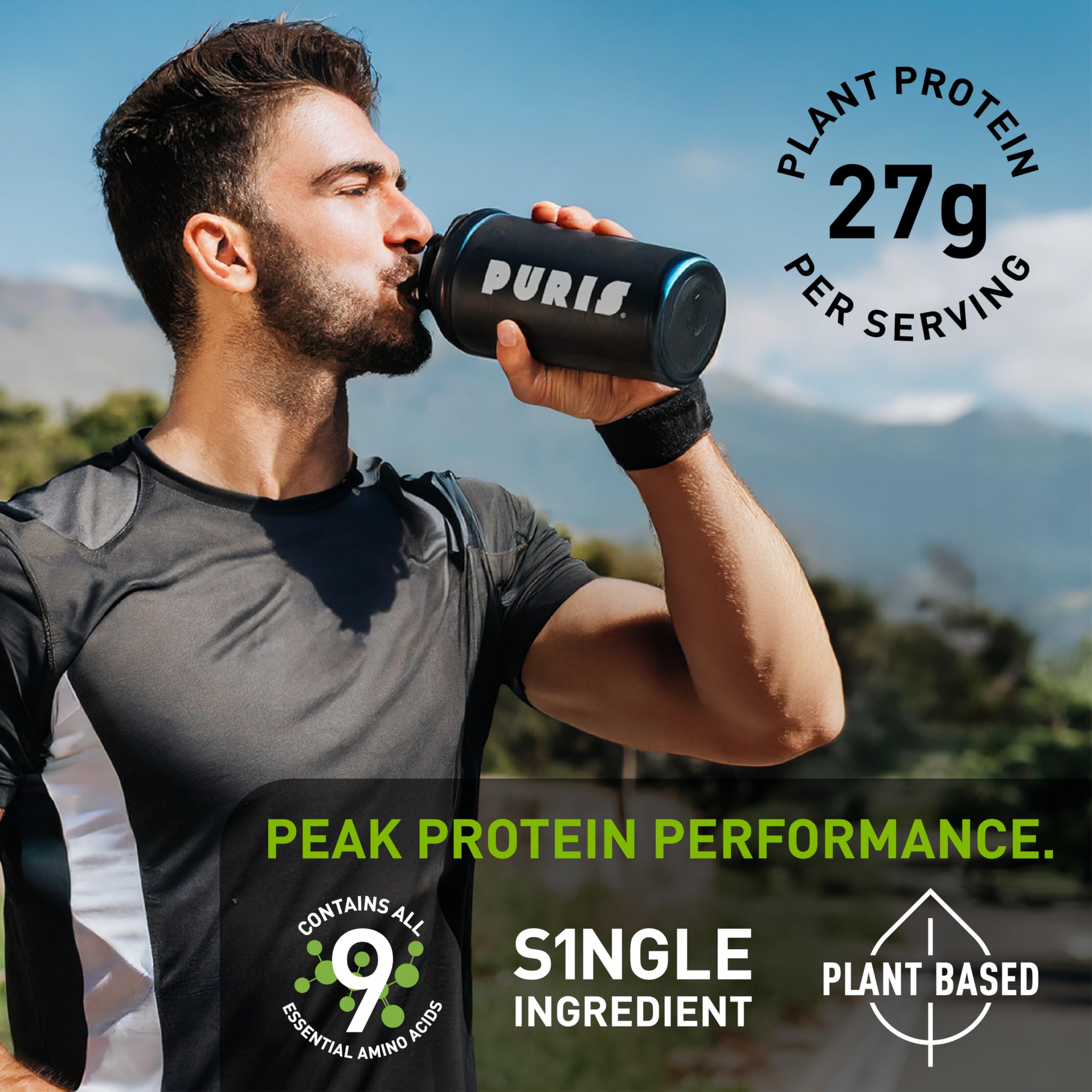 PURIS Vegan Pea Protein Powder, Unflavored, 27g Protein, Plant Based, 2 lb — Amazon image 4