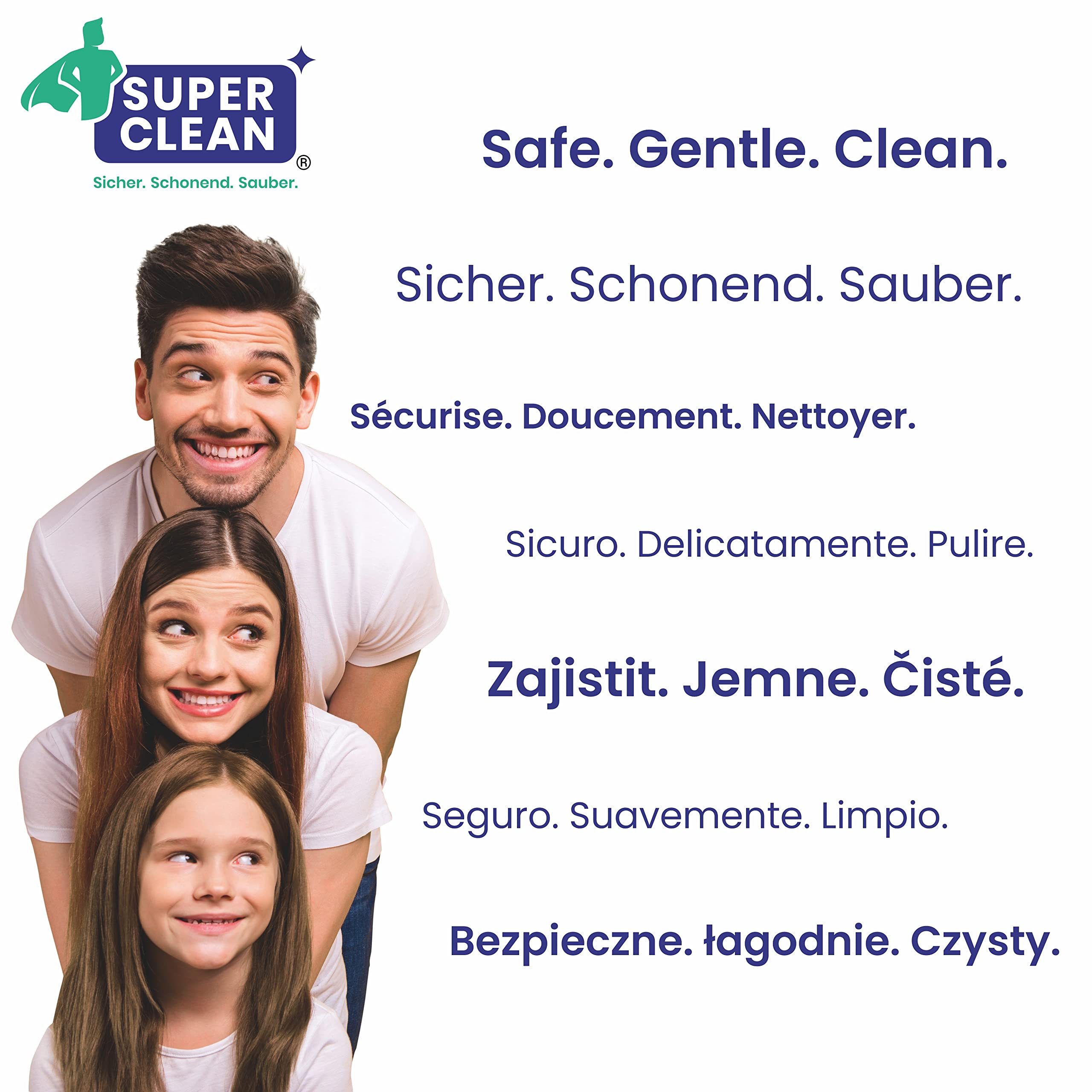 SUPER CLEAN 4 x 2L Entkalker Konzentrat Kaffeevollautomat - Flüssig - Für alle Maschinen & Marken - 80 x Entkalkung - Effektiver Flüssigentkalker von Kaffeemaschinen, Wasserkocher & Duschen