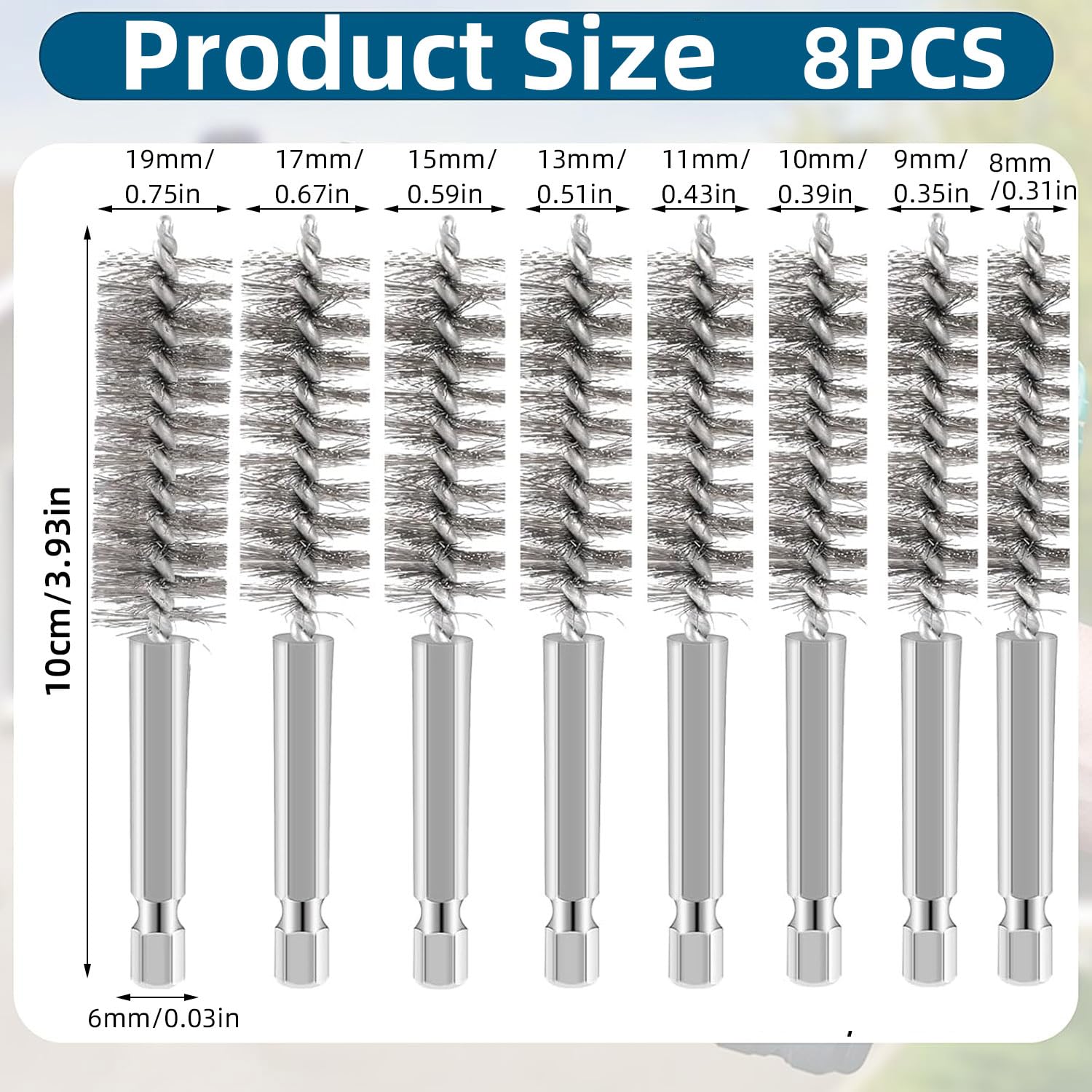 GRANDE BROSSE À DOUBLE DIAMÈTRE DE NETTOYAGE POUR TUBES DE 1" À 1"1/4 GRANDE BROSSE À DOUBLE DIAMÈTRE DE NETTOYAGE POUR TUBES DE 1" À 1"1/4