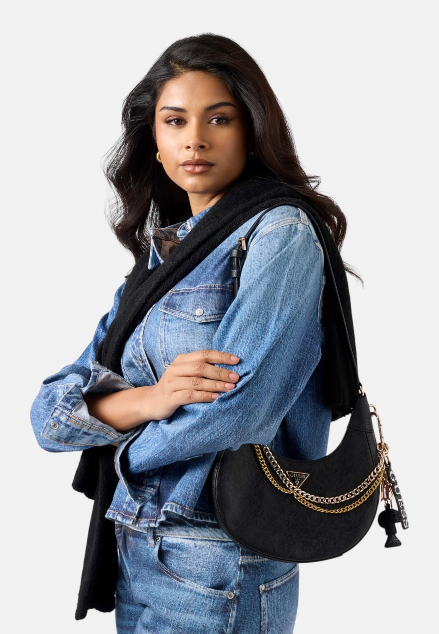 GUESS Davina Shoulder Bag - Bolso de hombro Mujer