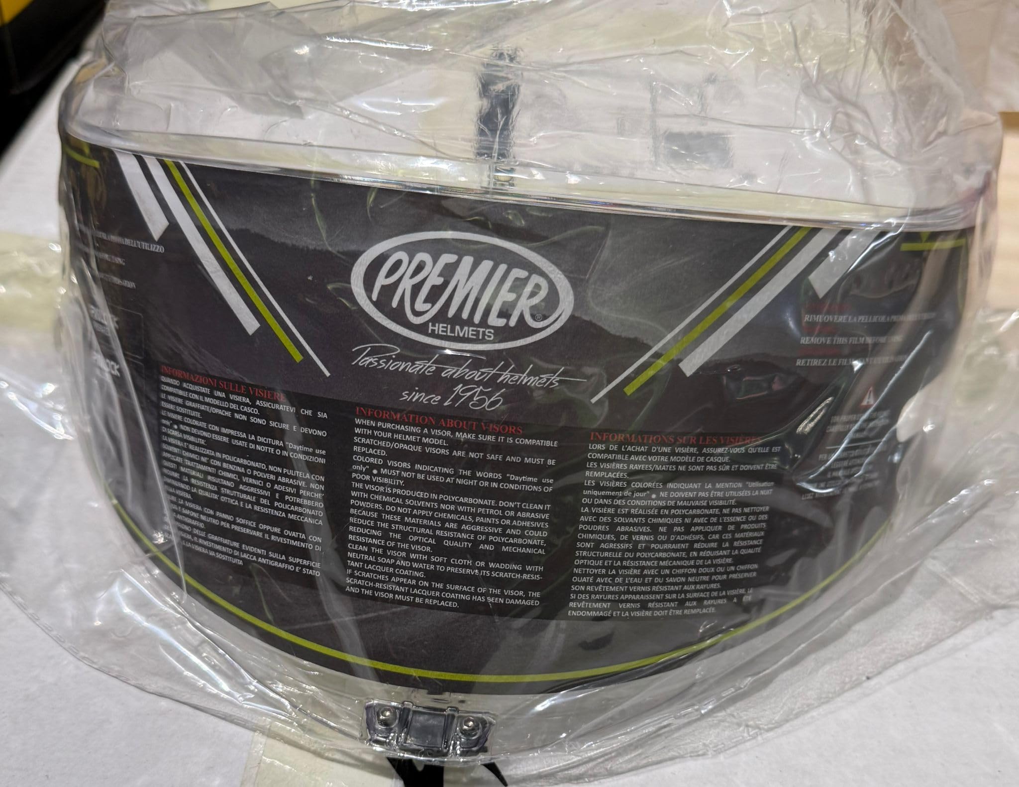 Visera Casco Moto Reemplazo para Premier Hyper, Devil SV,Lente de Casco de Protección contra el Viento para Motocicleta,Accesorios para Cascos de Moto (Clara)