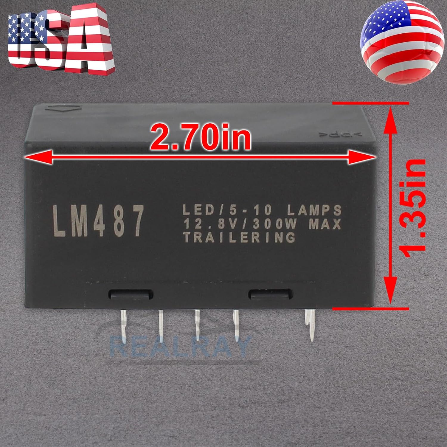 Replacement Auto Parts for Hazard Warning LED Turn Signal Flasher Relay for 2002-2009 Chevy TrailblazerMod-R36R-11065