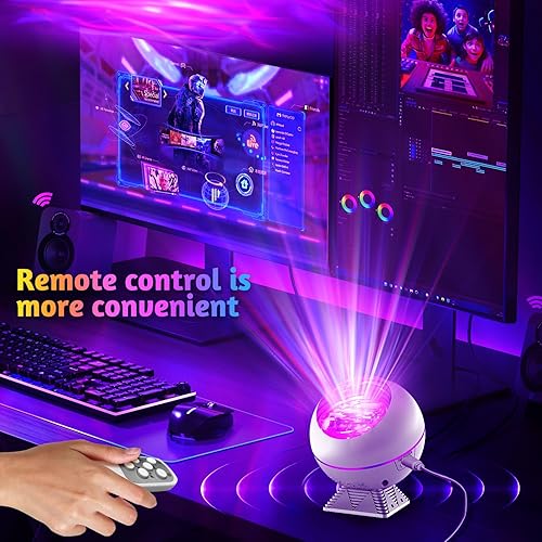 Miniatura 5 de Proyector de luz nocturna para niños, 3 en 1, lindo proyector de estrella de ciervo, 7 películas y 8 ruidos blancos, decoración de habitación de