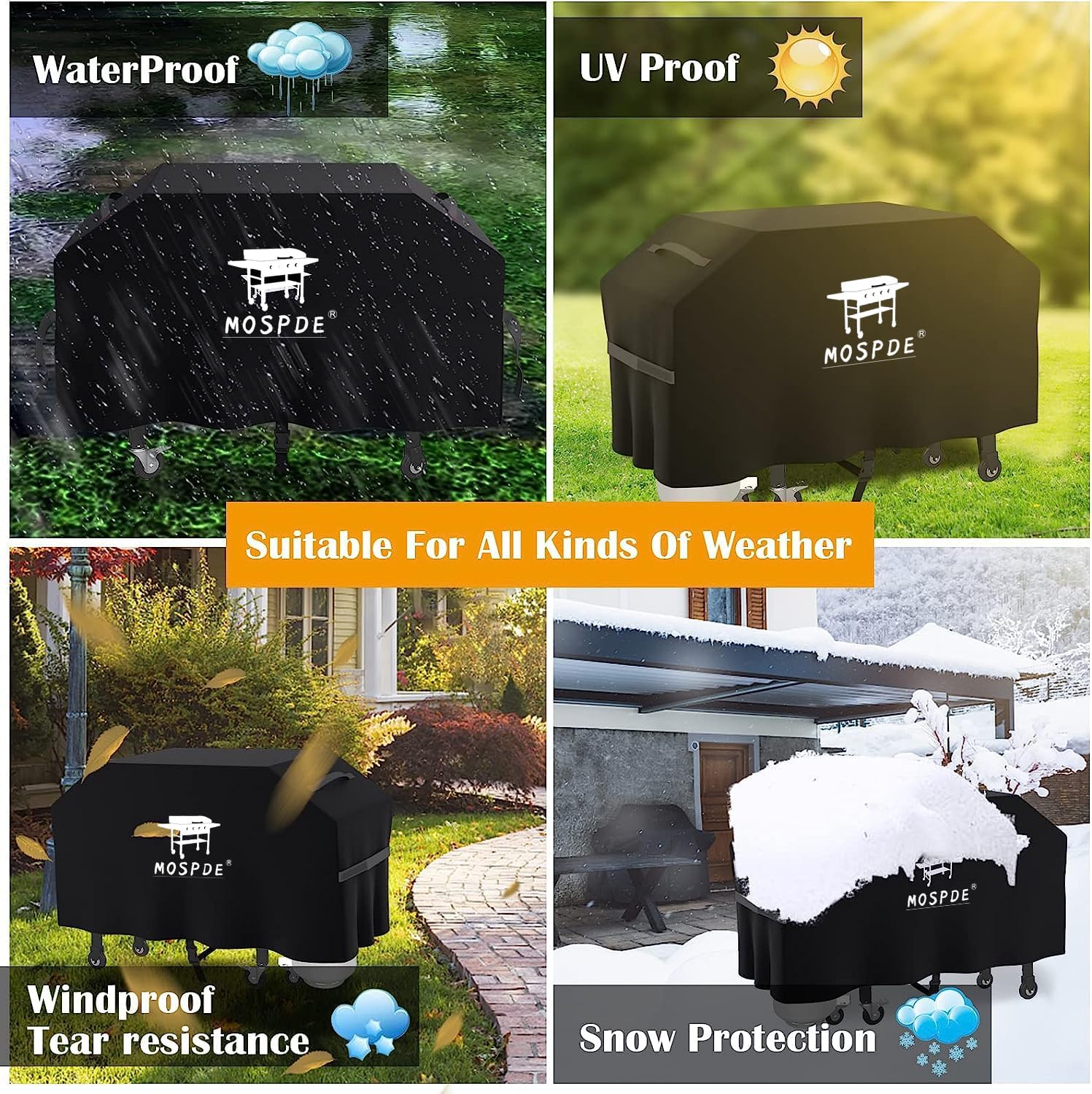 Griddle Cover Fits for Blackstone 36 inch Flat Top Gas Griddle 1554 1825 1984, Heavy Duty Waterproof 36" Grill Cover Fit Royal Gourmet GD401 Fit Blackstone 36 inch Cooking Station 4 Burner