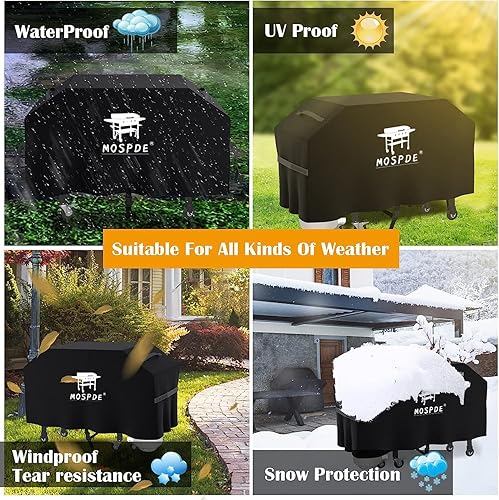 Miniatura 5 de Cubierta de plancha para parrilla Blackstone de 36 pulgadas con parte superior plana 1554 1825 1984, resistente al agua, cubierta de parrilla de 36