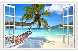 Tropical Beach Window Wall Decals: Transform Your Home into a Coastal Oasis