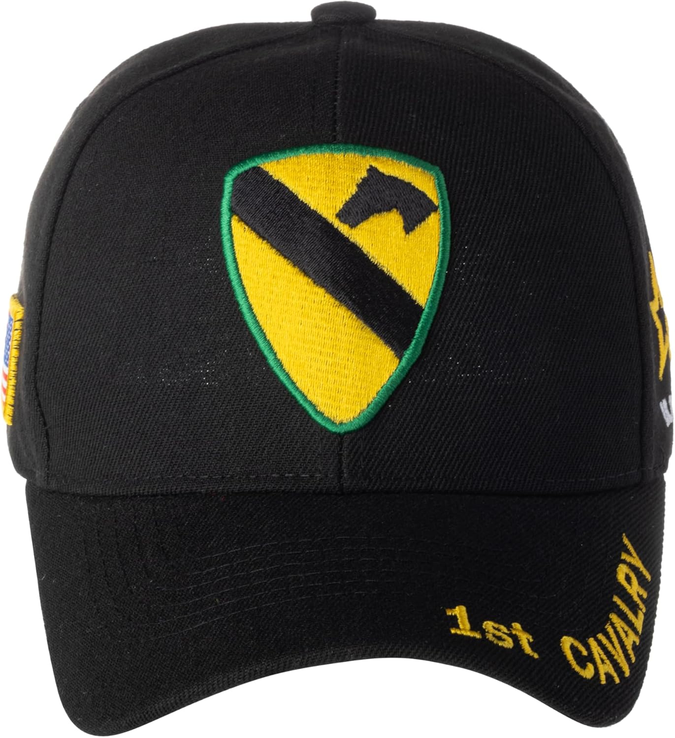 Artisan Owl U.S. Army 11th Armored Cavalry Embroidered Logo Baseball Cap - Adjustable Hook and Loop Closure (Black)