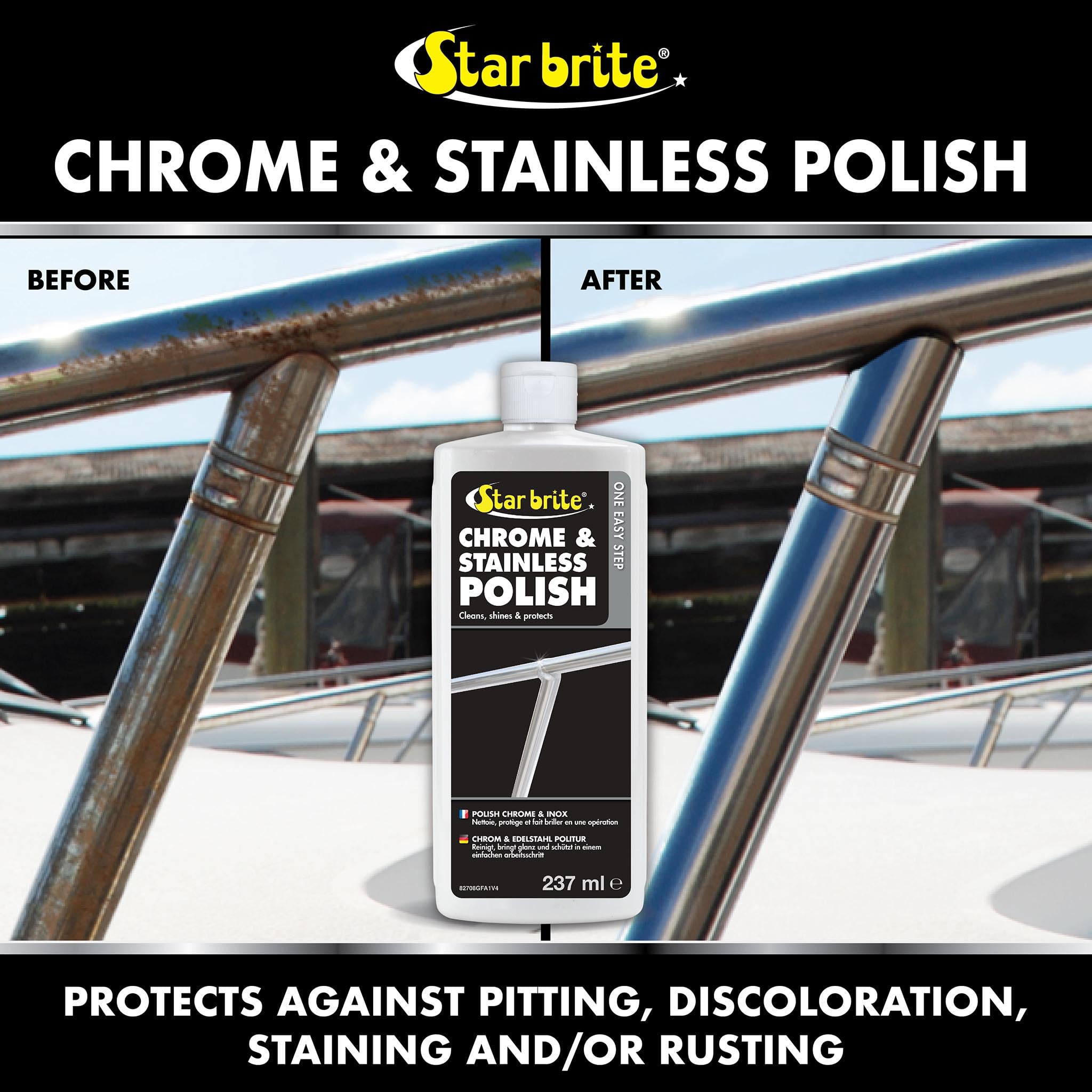 Star brite Chrome and Stainless Steel Cleaner Polish, 8 oz