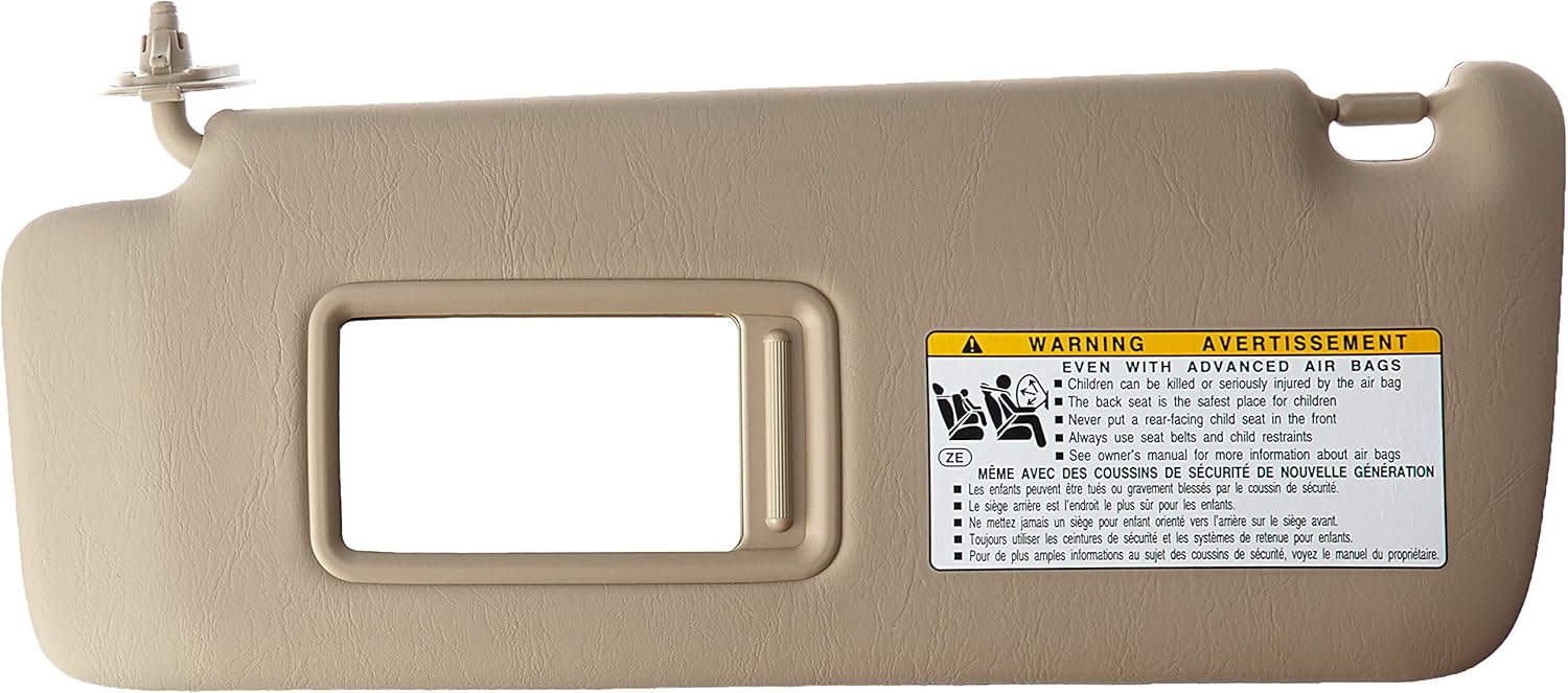 Toyota Highlander 2004-2007 Ivory Driver Side Sun Visor Genuine OEM OE