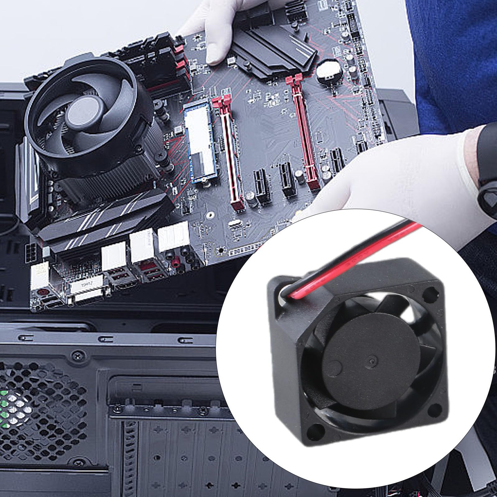 MLWSKERTY Small Laptop Fan 13000RPM Fan 2 Wire XH2.54 Connection 2x2x1cm Quiet For Desktops Laptops