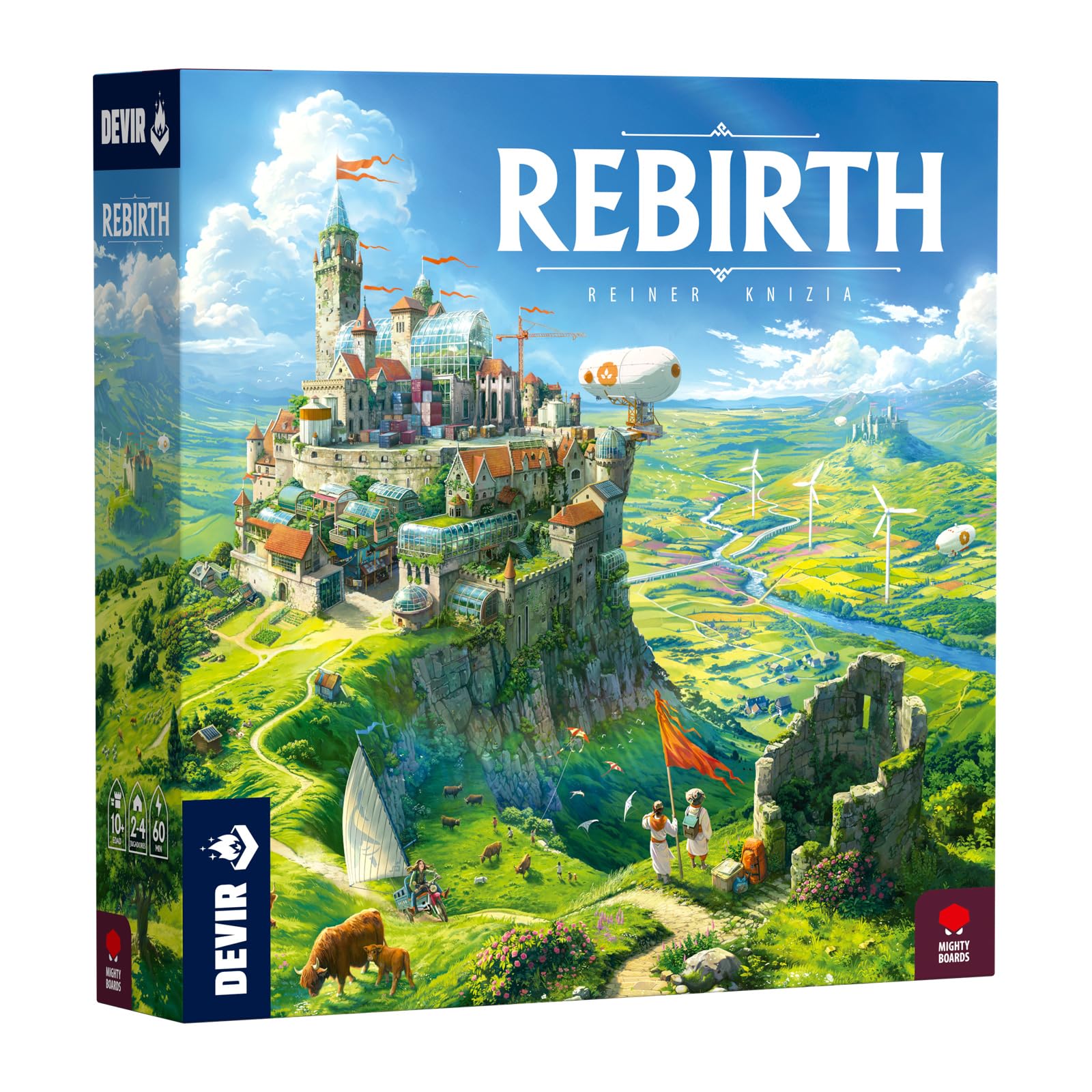 Devir - Rebirth Strategia i kontrola obszaru gra planszowa, układanie płytek, średniowieczny motyw celtycki, Reiner Knizia, 2-4 graczy - wersja hiszpańska