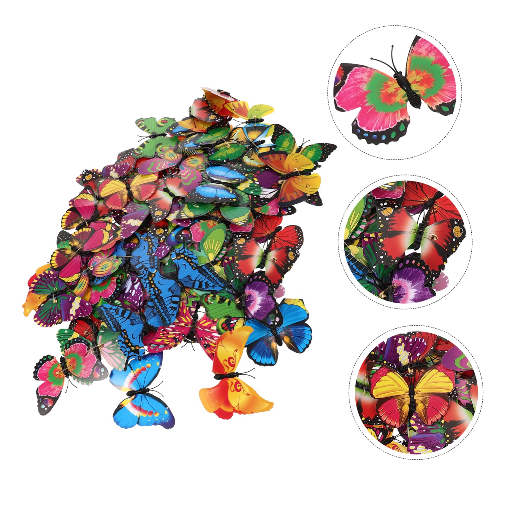 Broche de Solapa Pvc 100 Piezas Delicado para Niñas | Decorar Camisetas y Sombreros, Fácil de Guardar, No se Deforma, Estilo Variado y Encantador