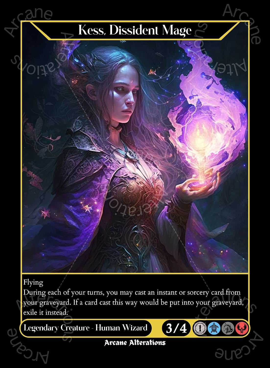 Kess, Dissident Mage - Altered Art Custom Card