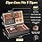 TISFA Cigar Humidor and Cigar Lighter Set, Portable Cigar Travel Case with Multifunctional Lighter, Includes Cigar V Cutter, Cigar Holder, Leather Humidor Cigar Box Cigar Gifts for Men (Stone Gray)