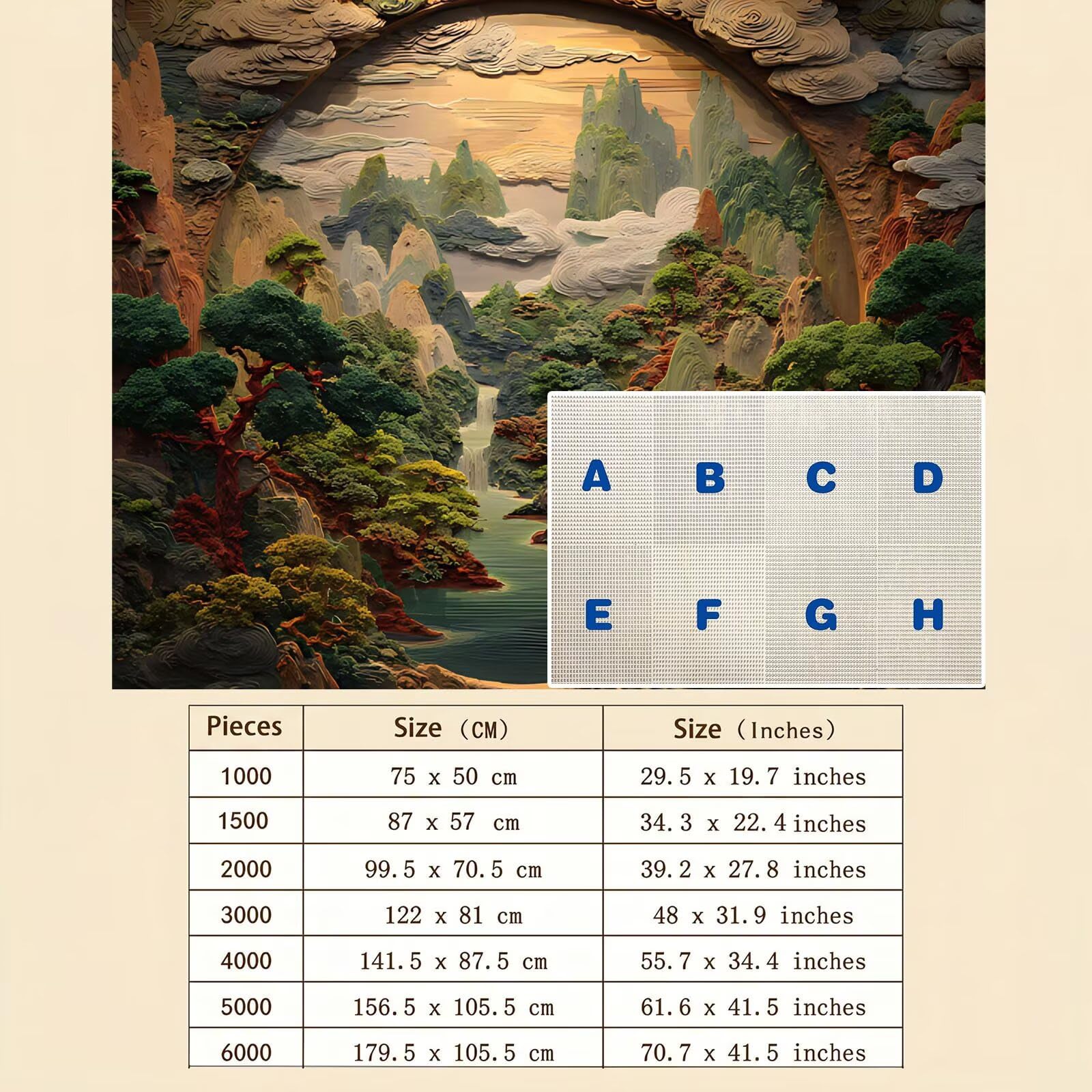 Puzzle 6000 Pezzi Classici, Puzzle paesaggio statua 179 x 105 cm, Gioco Educativo e Antistress in Legno con Poster Incluso, Ttività DIY per Famiglia, Regalo per Appassionati, Decor Parete Casa, f0-504