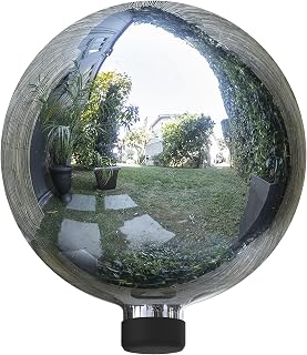 Alpine 10 inch silver gazing globe