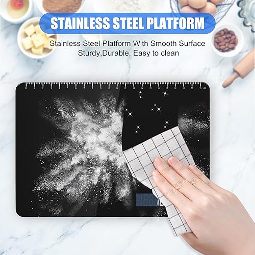 Miniatura 7 de Báscula digital de cocina, gran capacidad, función de tara fácil, pantalla LCD grande, perfecta para cocinar, hornear y preparar comidas