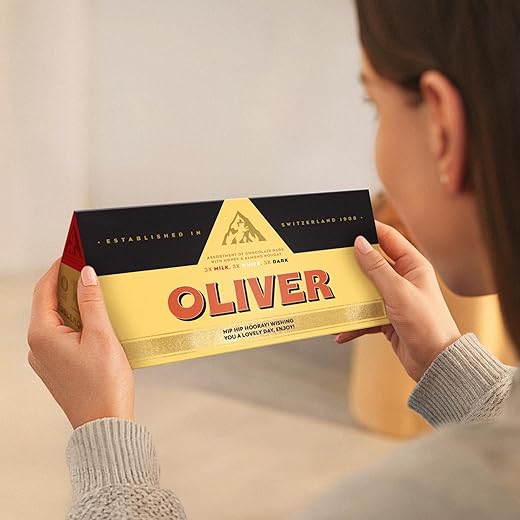 XL Toblerone Personalisiert mit Namen und Botschaft - Personalisiertes Mega Toblerone Schokoladengeschenk...