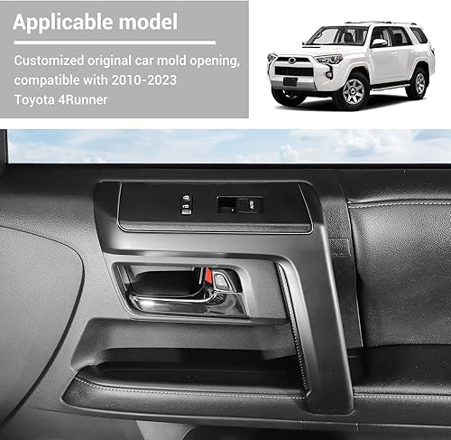 Miniatura 5 de Hoolcar Accesorios de moldura para manija interior de puerta interior compatibles con Toyota 4Runner 2010-2023, negro mate