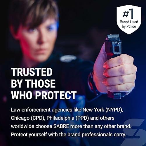 Miniatura 4 de Sabre Gel de pimienta con tapa abatible rápida, aerosol OC de máxima resistencia, clip a presión para un fácil transporte y acceso rápido, agarre