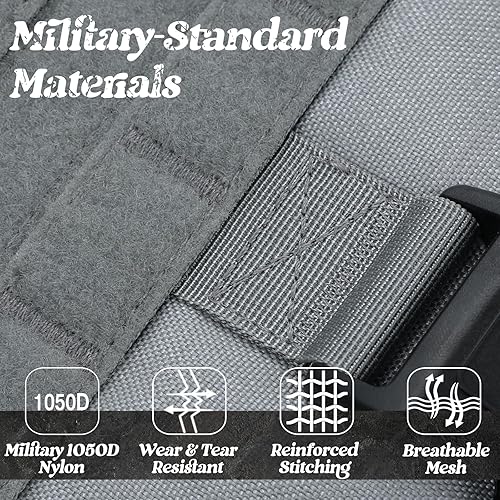 Miniatura 81 de rabbitgoo Arnés táctico para perro, tamaño mediano, arnés resistente con asa, chaleco de servicio sin tirones para razas medianas, chaleco militar