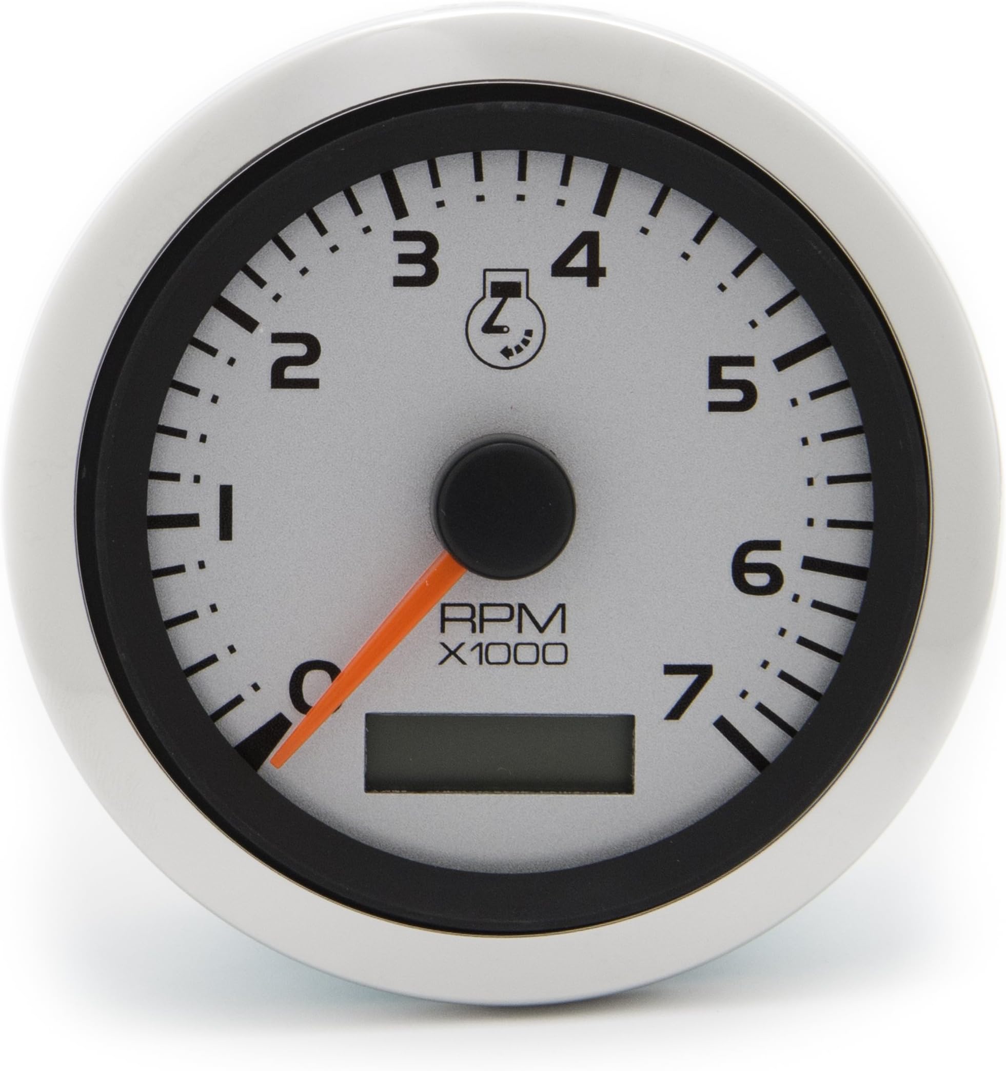 Sierra 65545P, Argent Tachometer/Hourmeter Gauge, 7K, 3 inch, Universal, Night Visible