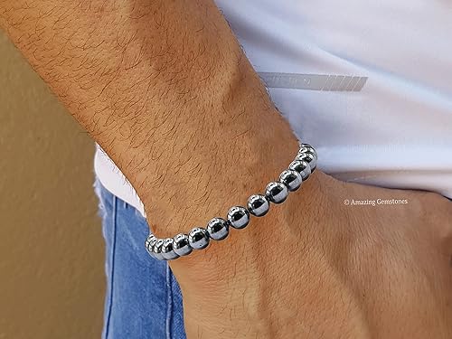 Vista 395 de Amazing Gemstone Yaxaite Bracelet for Women Men's Gifts - Protection Healing Crystal Bracelet - 8mm Gemstone Beaded Adjustable Bracelet Pulseras