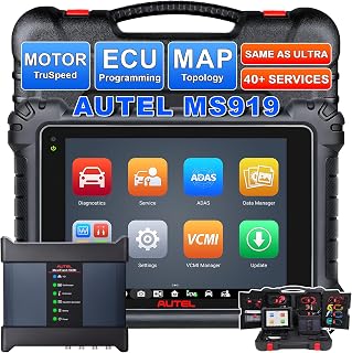 Autel MaxiSys MS919 Scanner, Same as MS Ultra and Up of MS909/ Ultra Lite/Elite 2, Motor TruSpeed, Color Topology 2.0, ECU Programming Coding, 40+Reset, 3000+ Active Test, [$2000] 5in1 VCMI