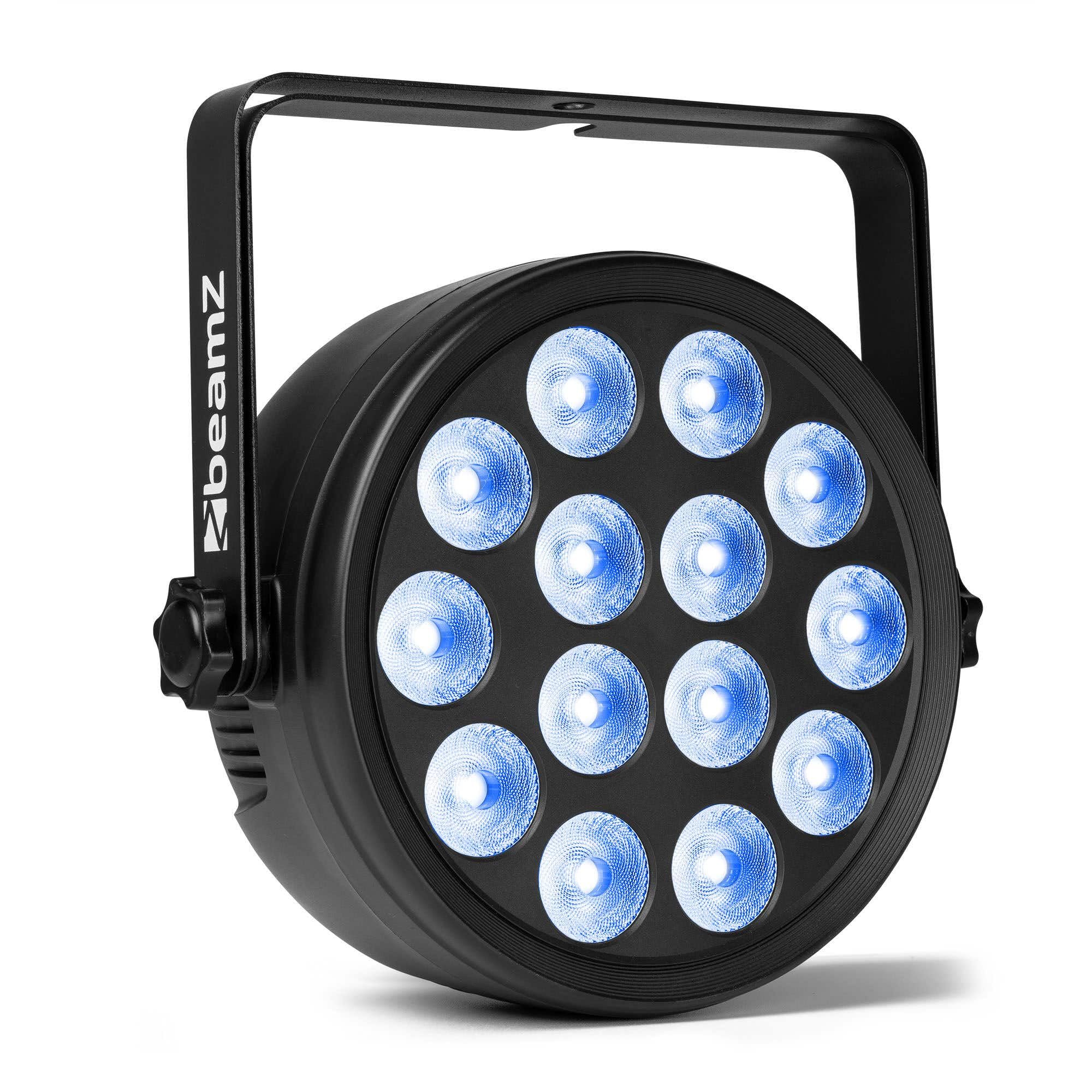 BeamZ BCC145 - Foco PAR LED 14x4W RGBW con estrobo DMX y mando a distancia, iluminación profesional para eventos, DJ, fiestas, boleras, clubs, ferias, salas de escape y escenarios